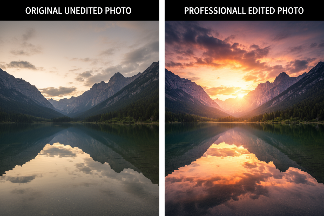 photo editing one photo that has been editited to enhance it